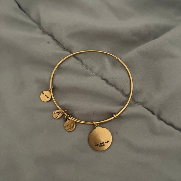 Alex and Ani Path of Life Charm Bangle in Gold-Tone Brass - Picture 5 of 5